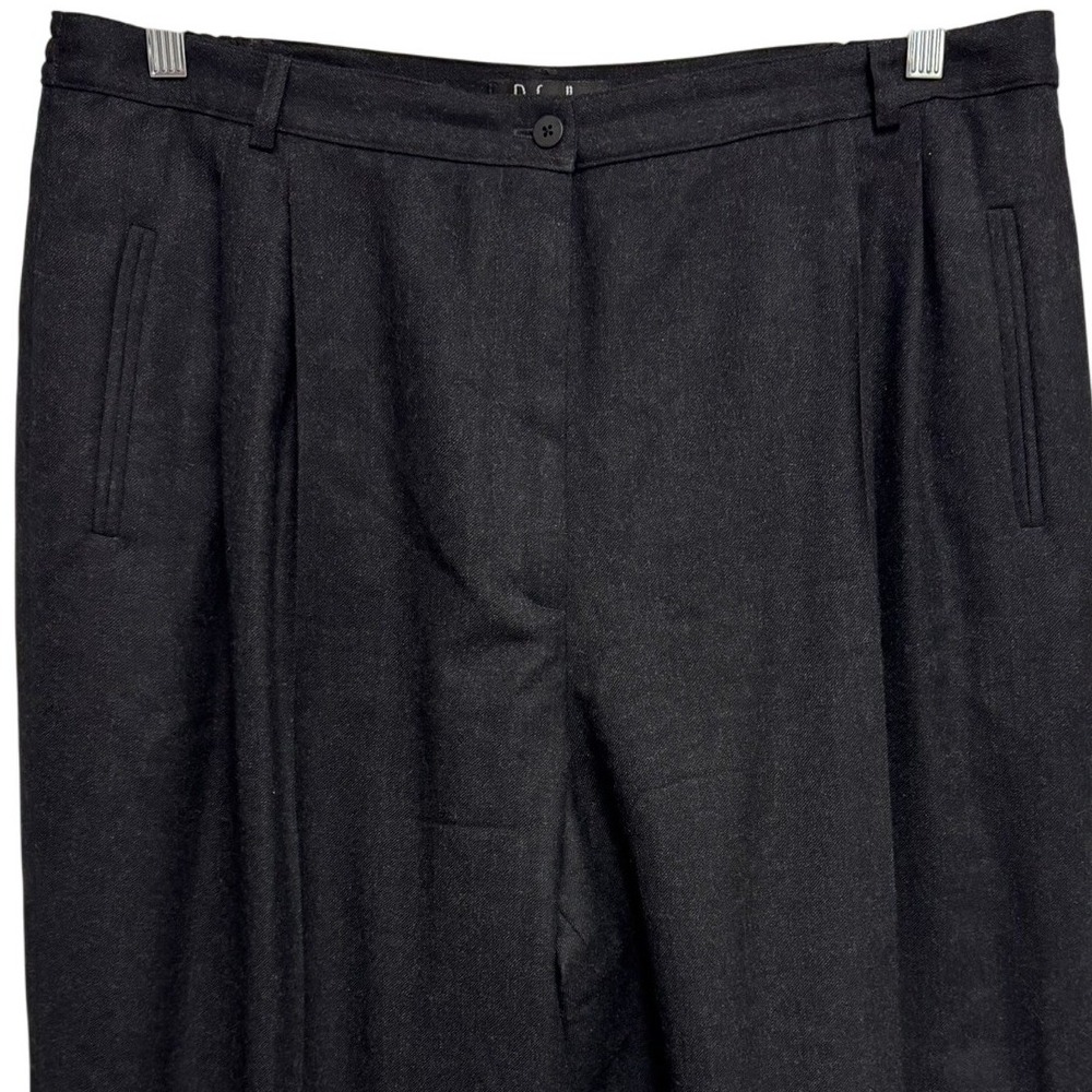 VTG Pure Wool‎ Pleated Dress Pants Rafaella Woman Charcoal Gray Sz 20 Corp Core